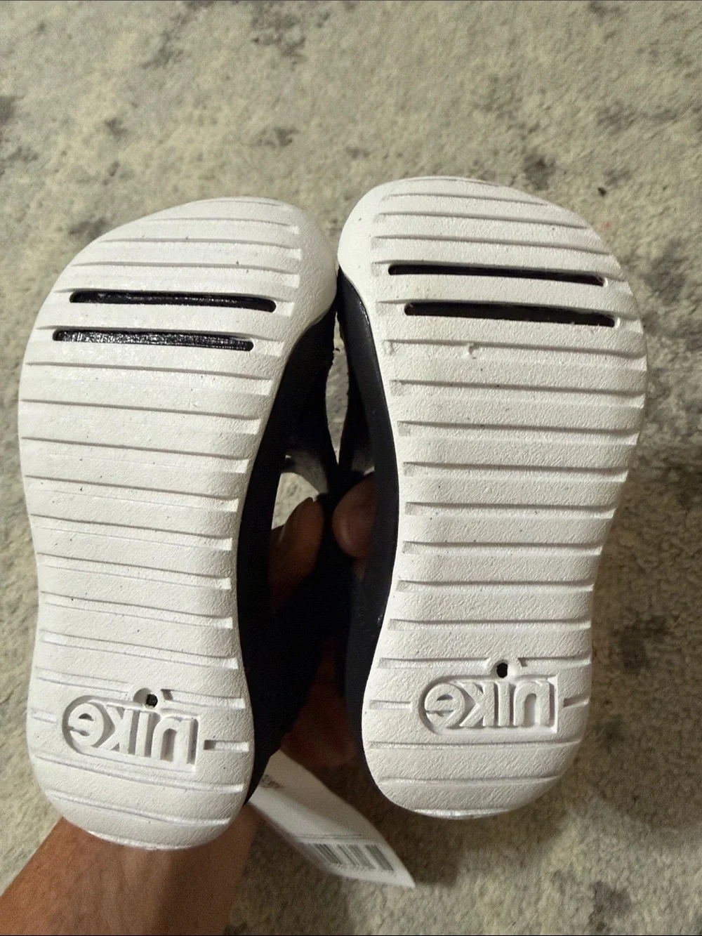 Nike Kids Black Sunray Protect Sandals with White Swoosh